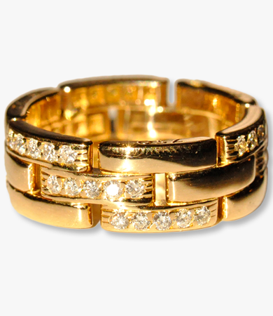 Yellow gold and diamonds 'Maillon Panthere' Cartier ring | Statement Jewels