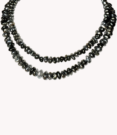 Cook Islands black Keshi pearl necklace | Statement Jewels