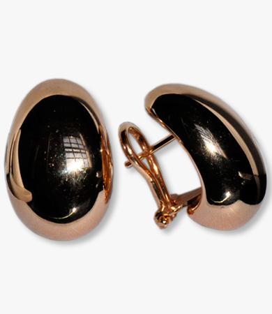 Rosé gold drop-shaped creole Artur Scholl earrings | Statement Jewels