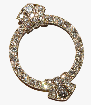 Platinum, white gold and diamonds Art Deco brooch | Statement Jewels