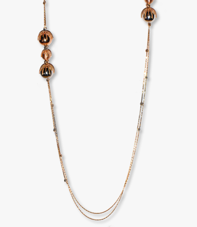 Rosé and white gold Artur Scholl necklace, bracelet set | Statement Jewels