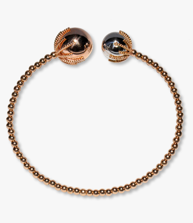 Rosé and white gold Artur Scholl necklace, bracelet set | Statement Jewels